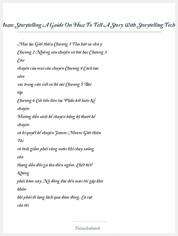 Trích đoạn Storytelling A Guide On How To Tell A Story With Storytelling Techniques