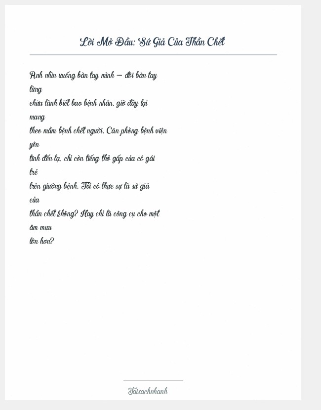 Trích đoạn Sứ Giả Của Thần Chết