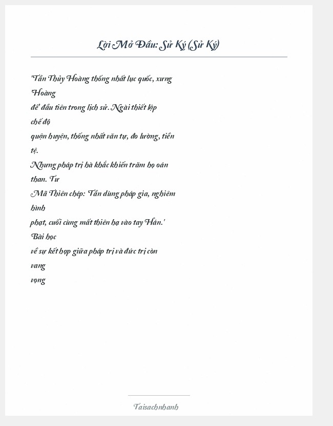 Trích đoạn Sử Ký (Sử Ký)