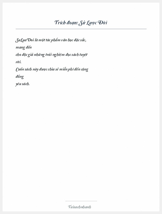 Trích đoạn Sử Lược Đời