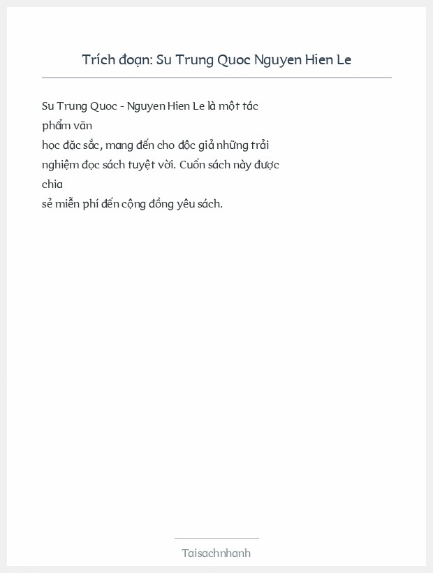 Trích đoạn Su Trung Quoc Nguyen Hien Le