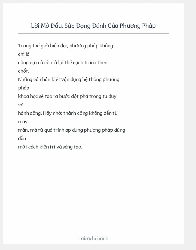 Trích đoạn Sức Đọng Đánh Của Phương Pháp