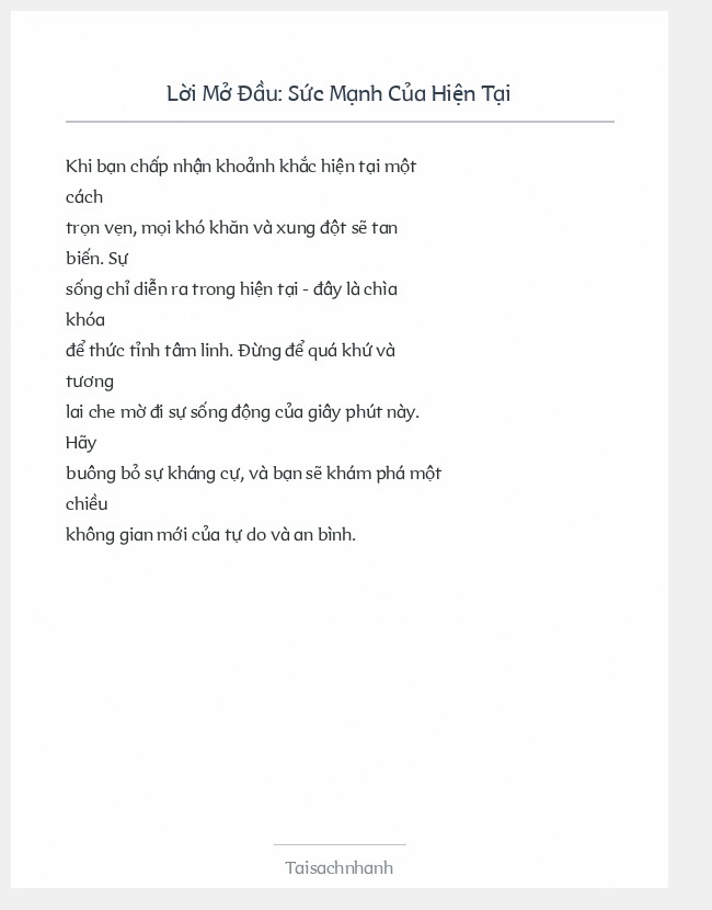 Trích đoạn Sức Mạnh Của Hiện Tại