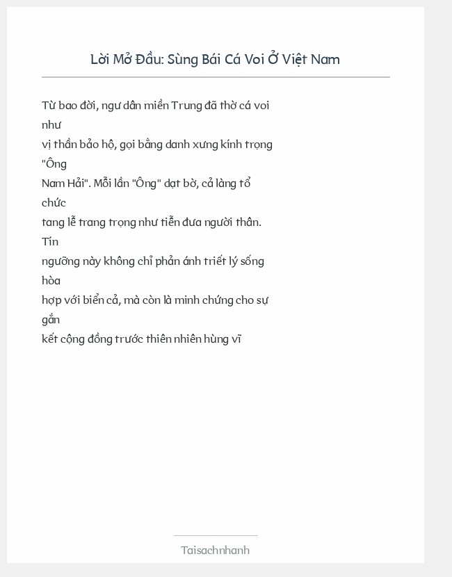 Trích đoạn Sùng Bái Cá Voi Ở Việt Nam