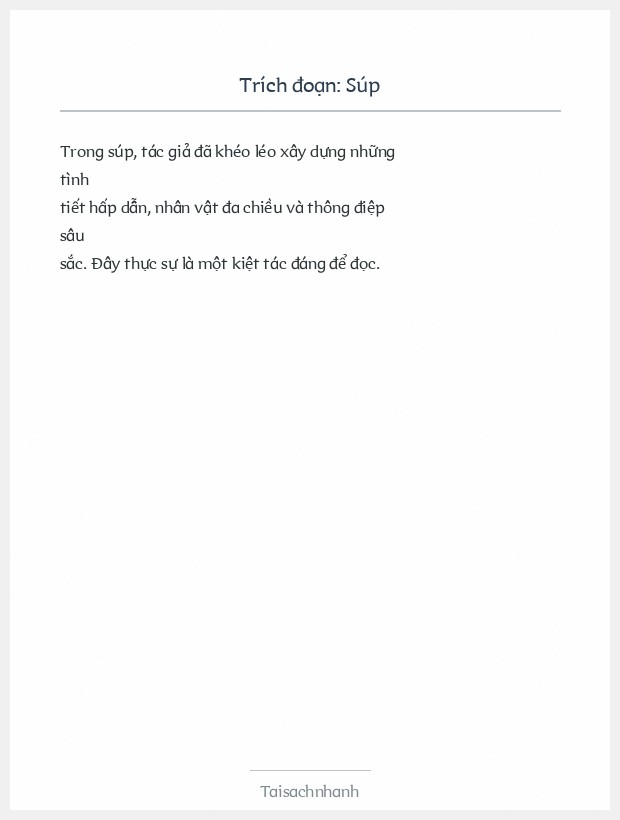Trích đoạn Súp