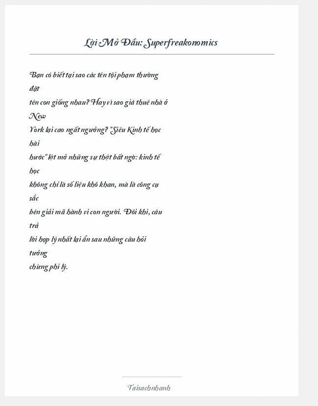 Trích đoạn Superfreakonomics