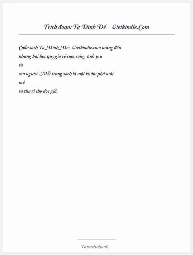 Trích đoạn Tạ Đình Đề - Vietkindle.Com