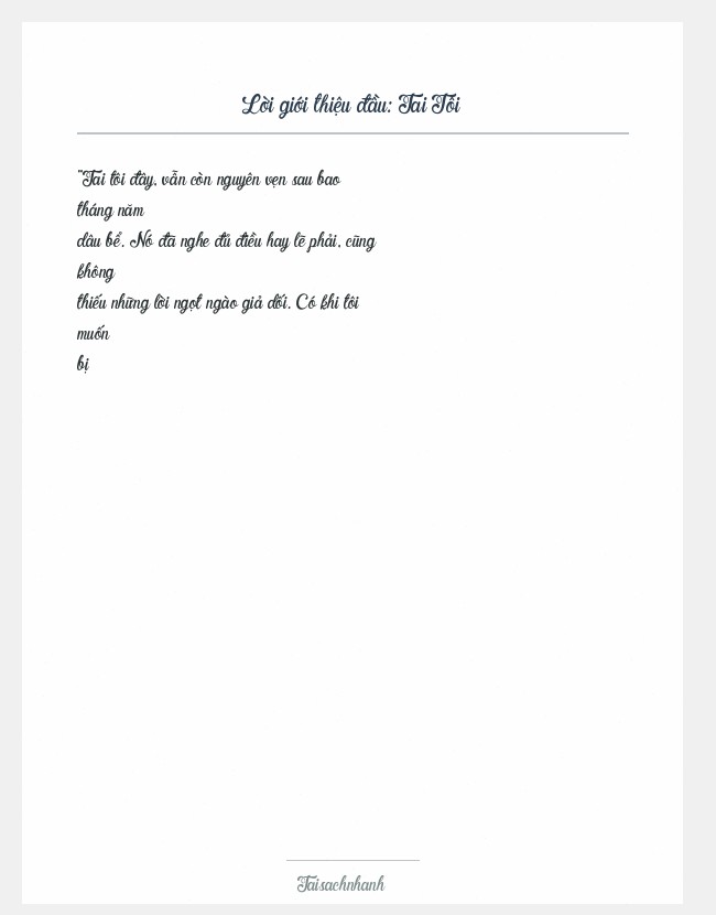 Trích đoạn Tai Tôi