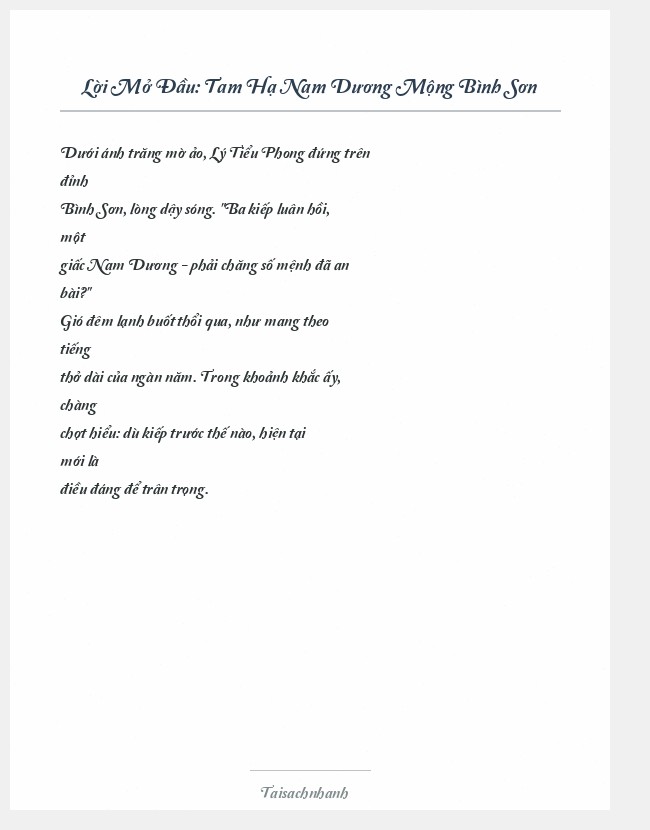Trích đoạn Tam Hạ Nam Dương Mộng Bình Sơn
