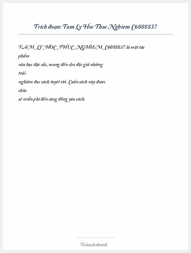 Trích đoạn Tam Ly Hoc Thuc Nghiem C6088837