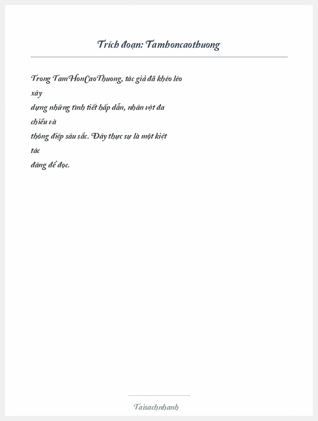 Trích đoạn Tamhoncaothuong