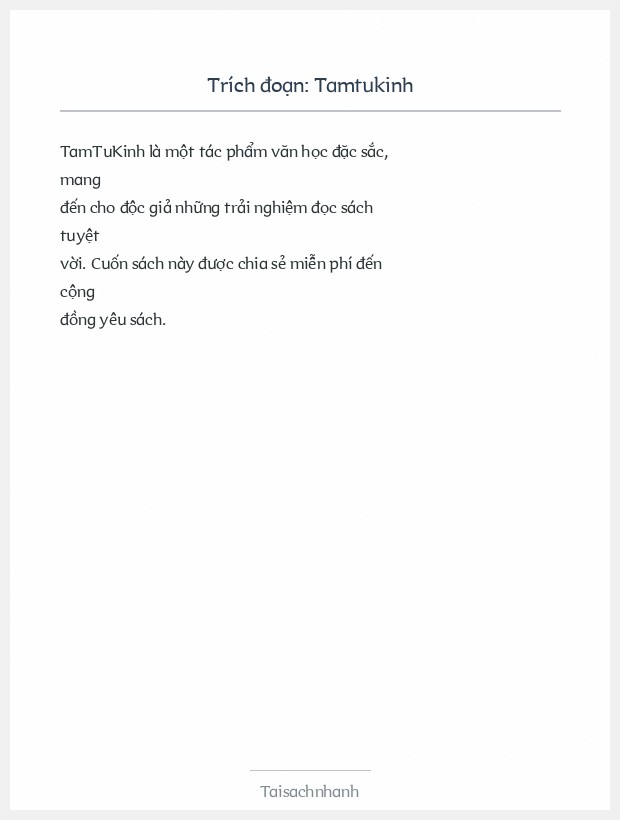 Trích đoạn Tamtukinh