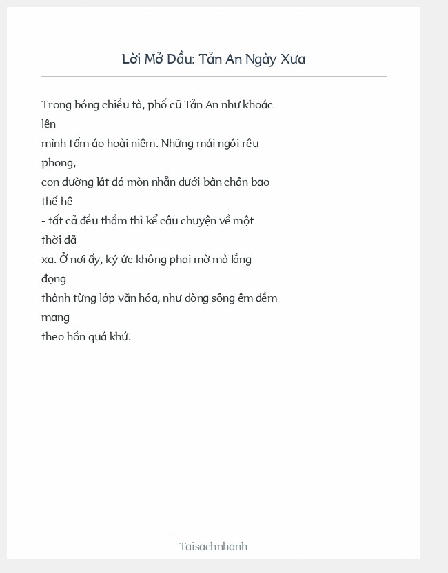 Trích đoạn Tản An Ngày Xưa