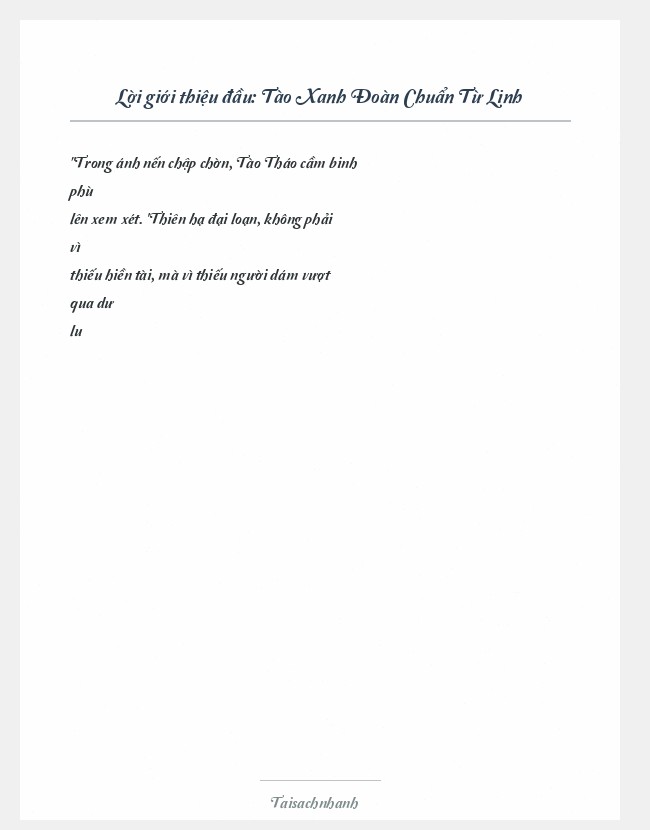 Trích đoạn Tào Xanh Đoàn Chuẩn Từ Linh