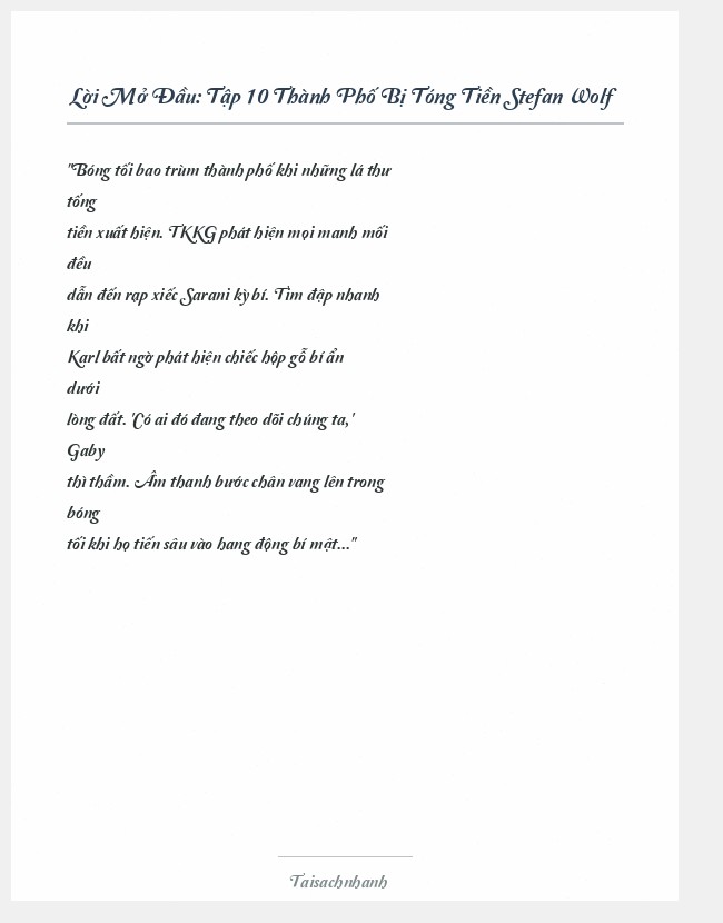Trích đoạn Tập 10 Thành Phố Bị Tóng Tiền Stefan Wolf