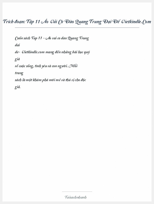 Trích đoạn Tập 11 Áo Vải Cờ Đào Quang Trung Đại Đế Vietkindle.Com