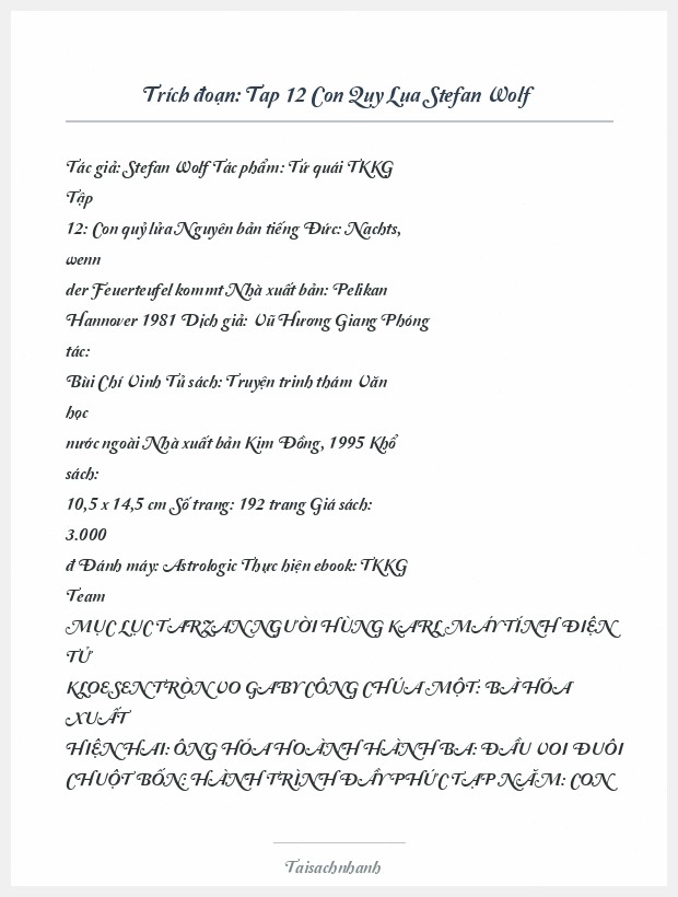 Trích đoạn Tap 12 Con Quy Lua Stefan Wolf