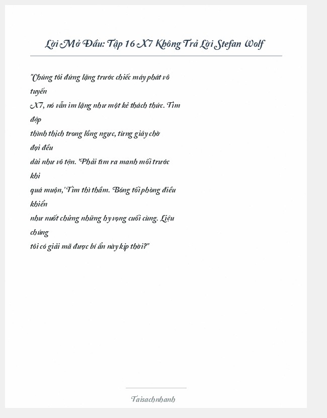 Trích đoạn Tập 16 X7 Không Trả Lời Stefan Wolf