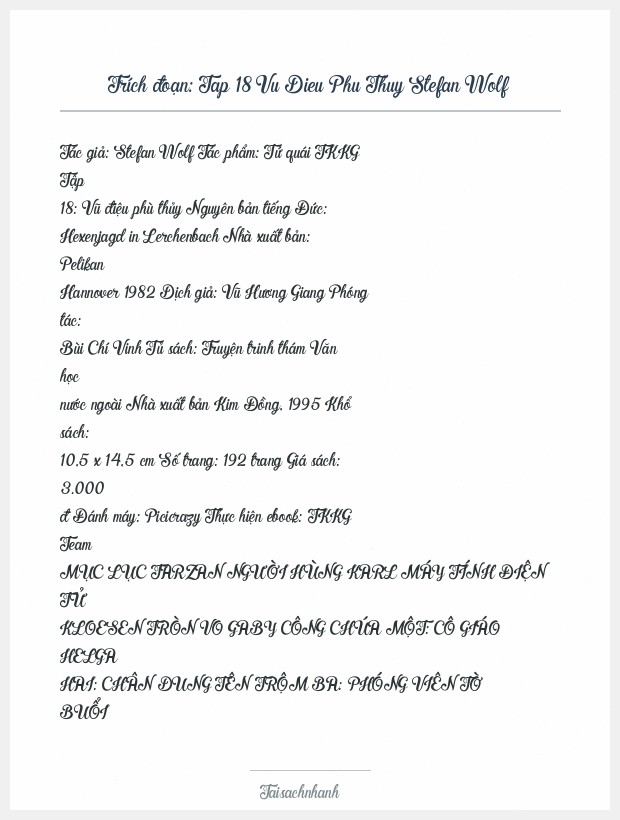 Trích đoạn Tap 18 Vu Dieu Phu Thuy Stefan Wolf