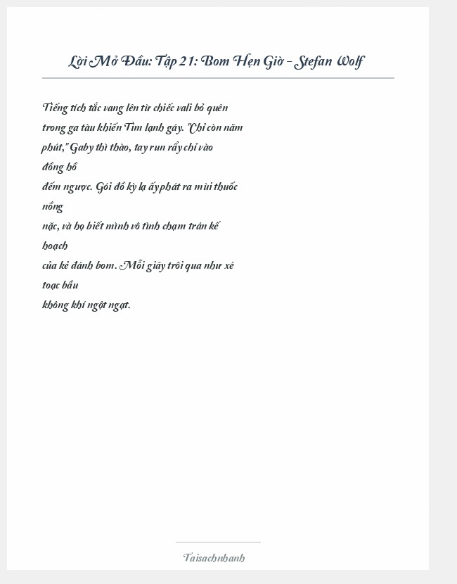 Trích đoạn Tập 21: Bom Hẹn Giờ - Stefan Wolf