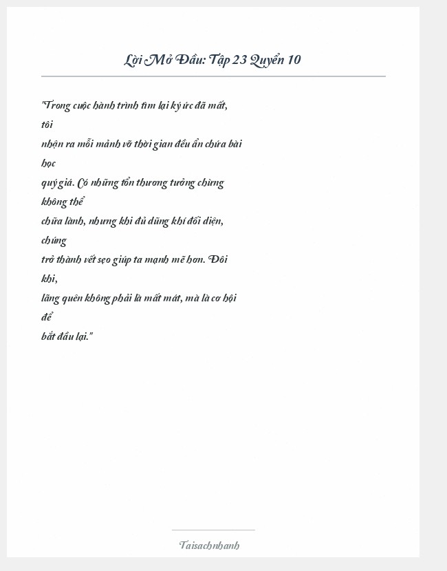 Trích đoạn Tập 23 Quyển 10