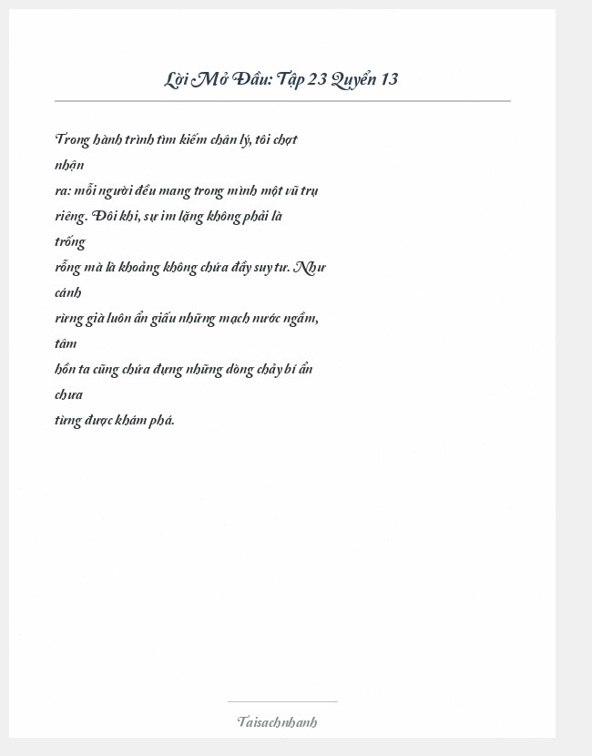 Trích đoạn Tập 23 Quyển 13