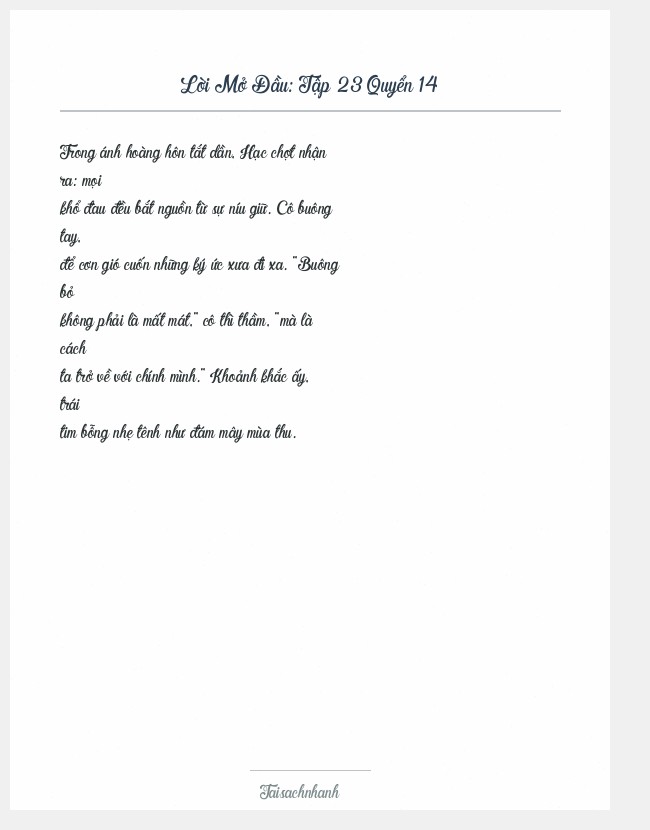 Trích đoạn Tập 23 Quyển 14