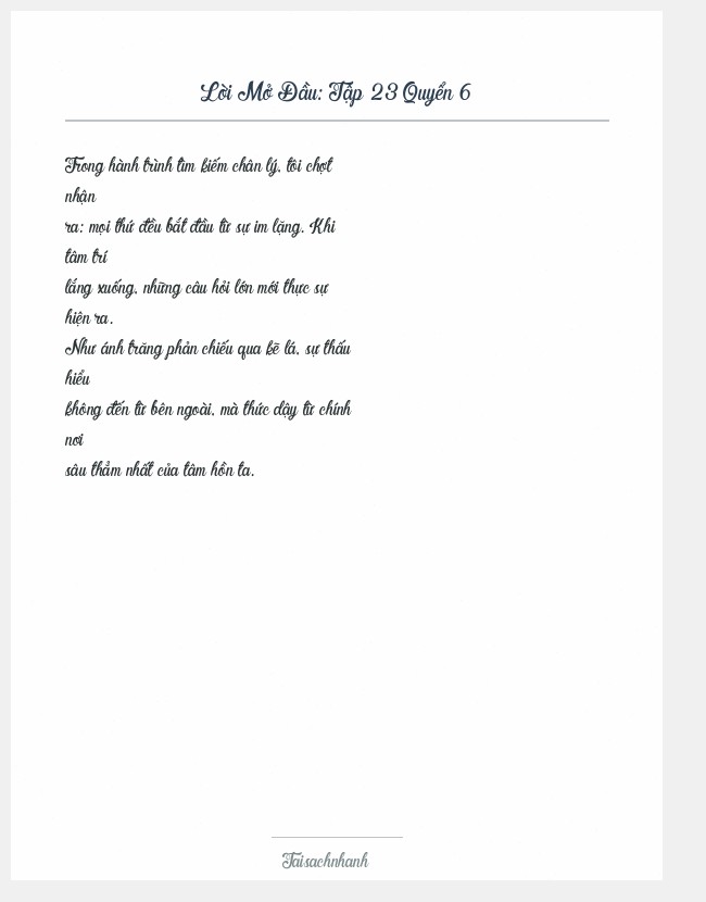 Trích đoạn Tập 23 Quyển 6