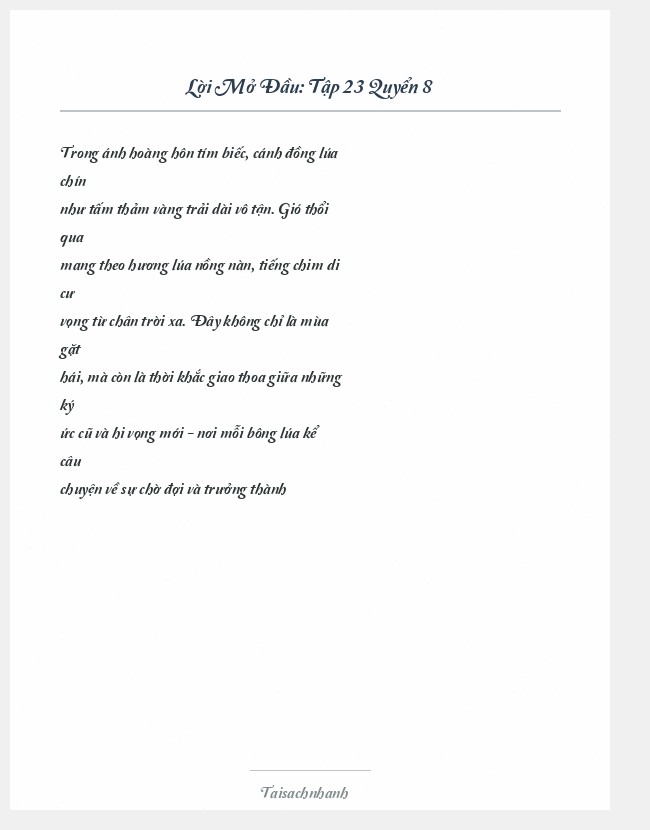 Trích đoạn Tập 23 Quyển 8