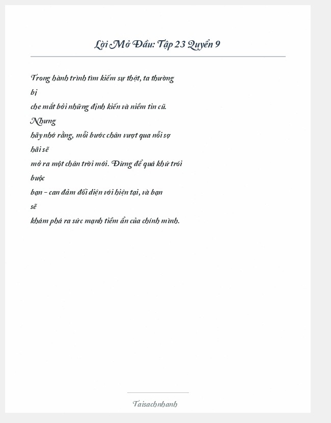 Trích đoạn Tập 23 Quyển 9