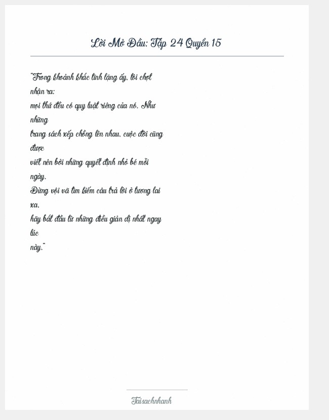 Trích đoạn Tập 24 Quyển 15