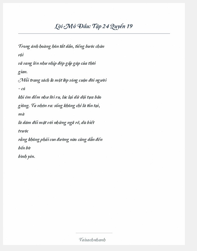 Trích đoạn Tập 24 Quyển 19
