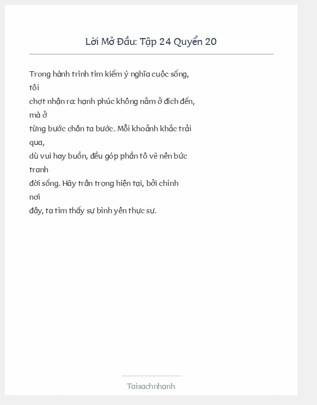 Trích đoạn Tập 24 Quyển 20