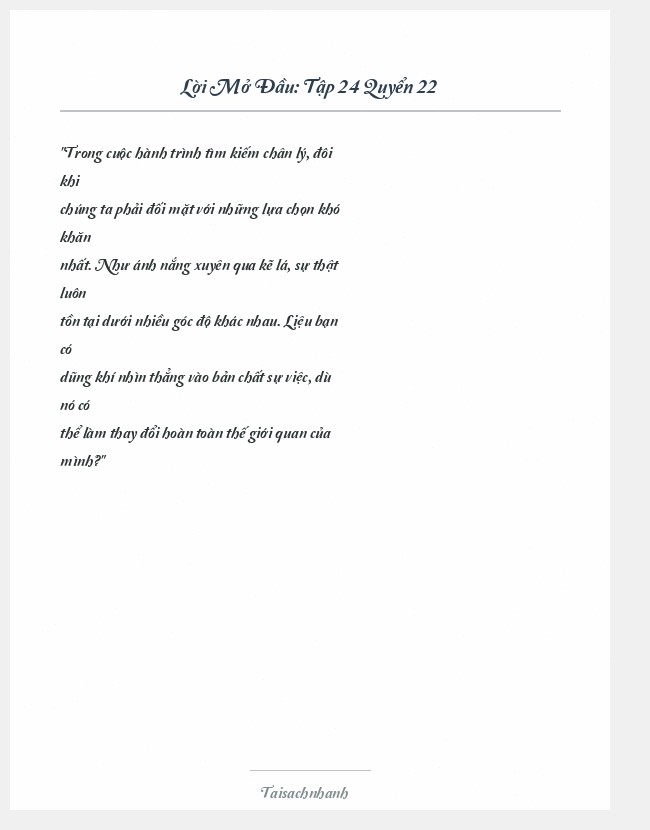 Trích đoạn Tập 24 Quyển 22