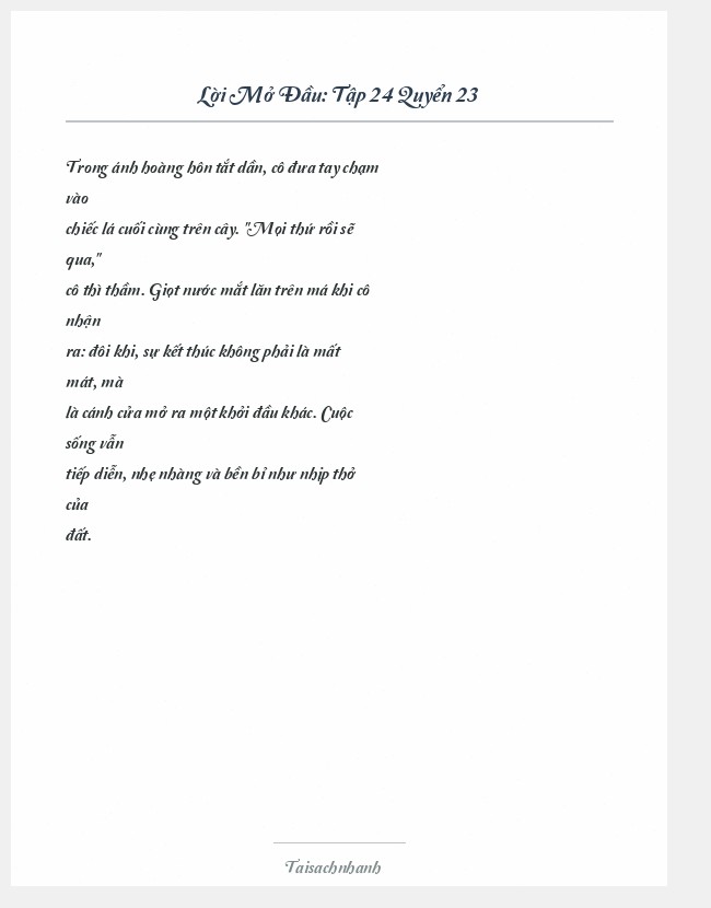 Trích đoạn Tập 24 Quyển 23