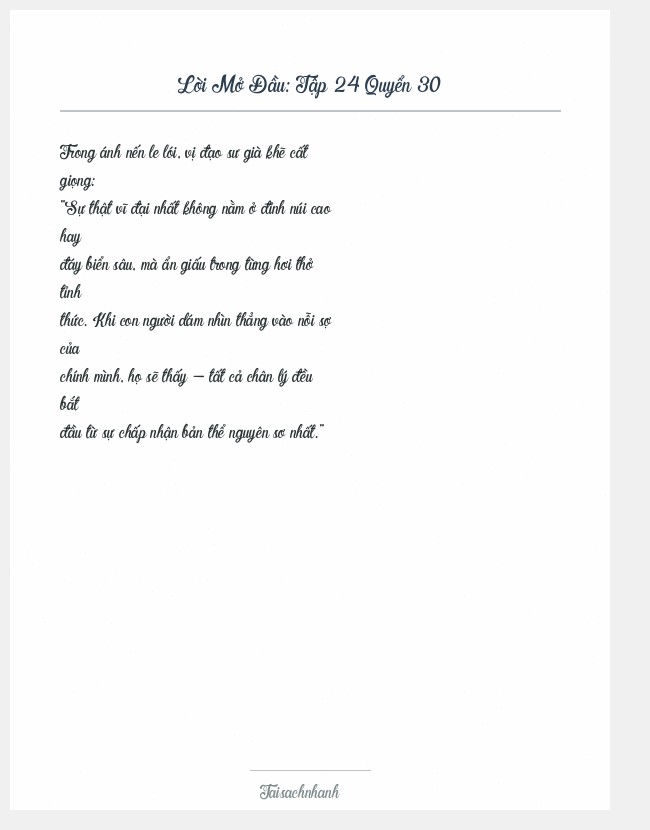 Trích đoạn Tập 24 Quyển 30