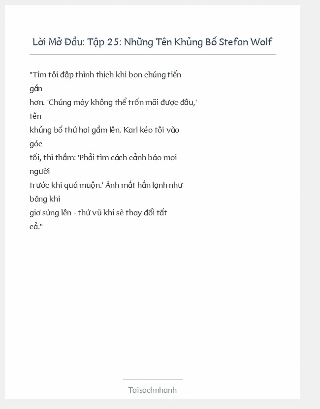Trích đoạn Tập 25: Những Tên Khủng Bố Stefan Wolf