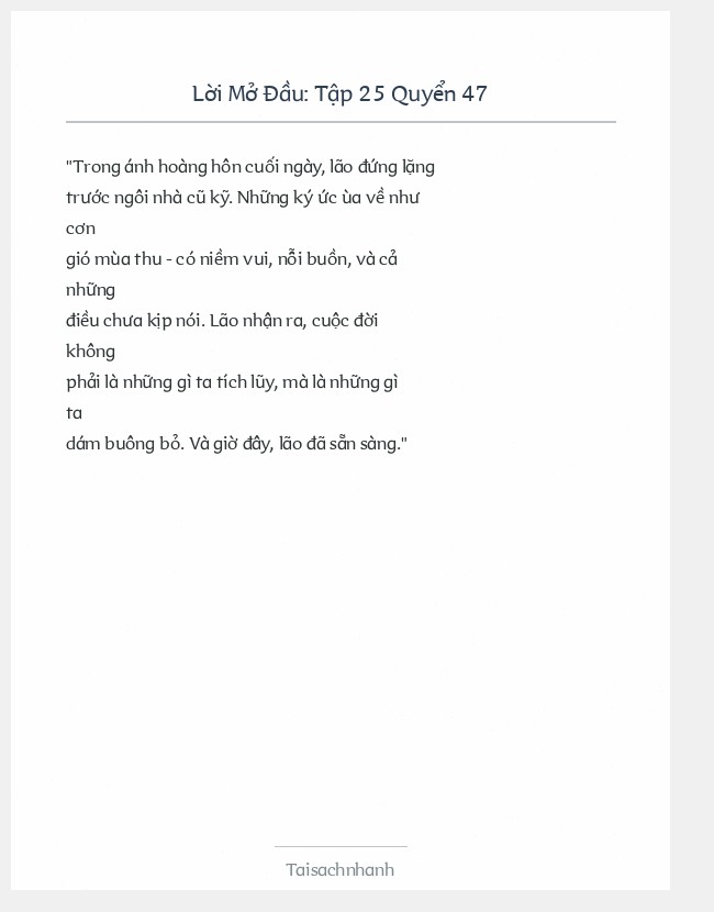 Trích đoạn Tập 25 Quyển 47
