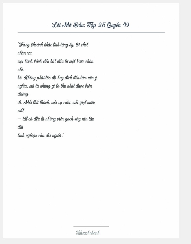 Trích đoạn Tập 25 Quyển 49