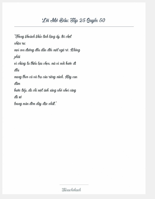 Trích đoạn Tập 25 Quyển 50