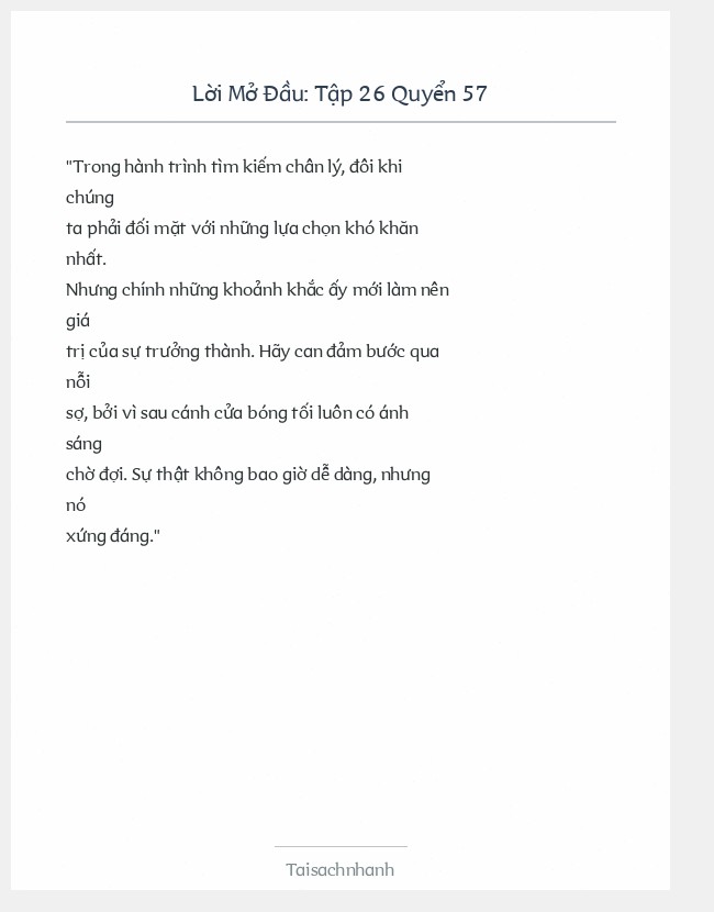 Trích đoạn Tập 26 Quyển 57