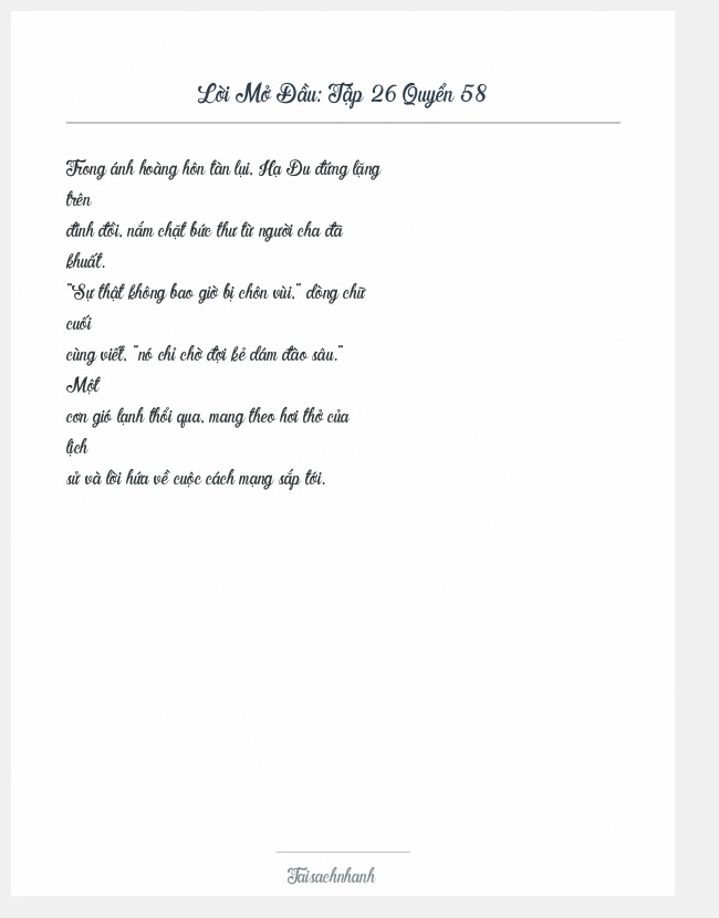 Trích đoạn Tập 26 Quyển 58