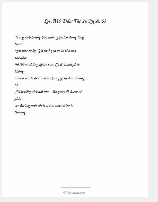 Trích đoạn Tập 26 Quyển 63