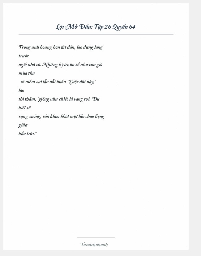 Trích đoạn Tập 26 Quyển 64