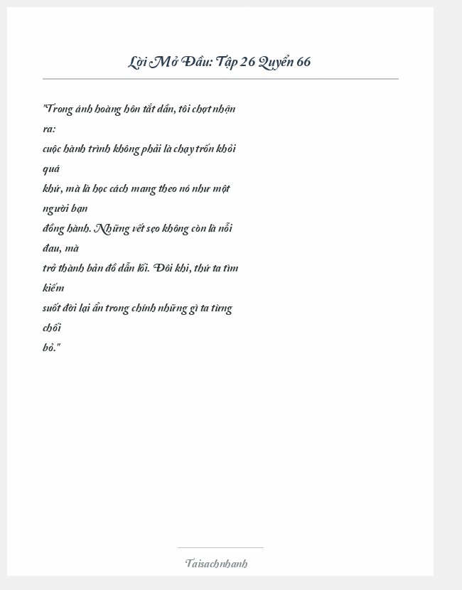 Trích đoạn Tập 26 Quyển 66