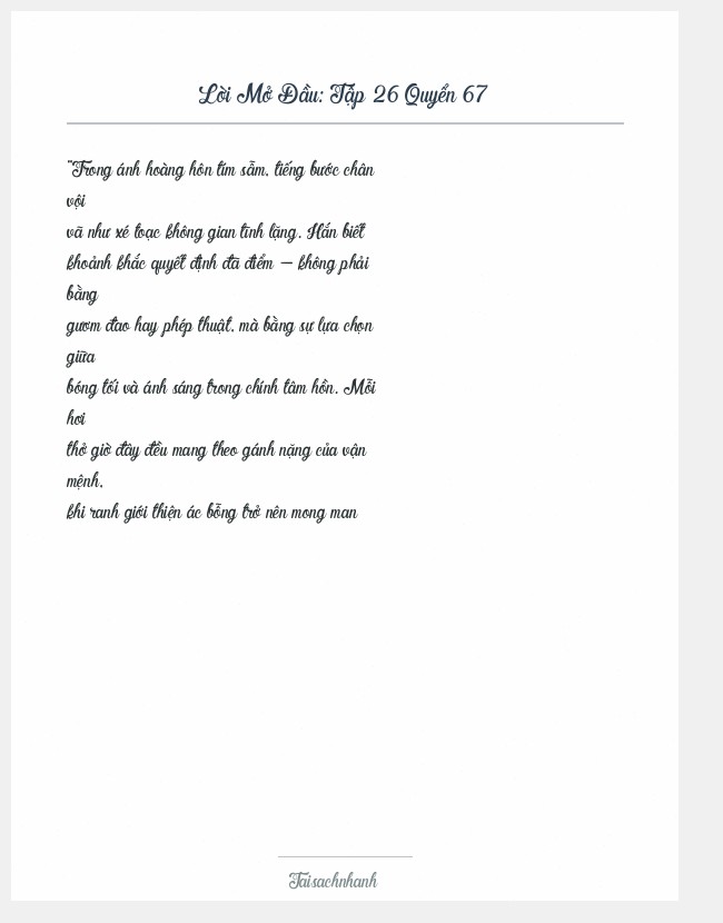 Trích đoạn Tập 26 Quyển 67