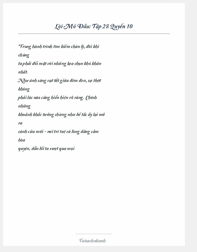 Trích đoạn Tập 28 Quyển 10