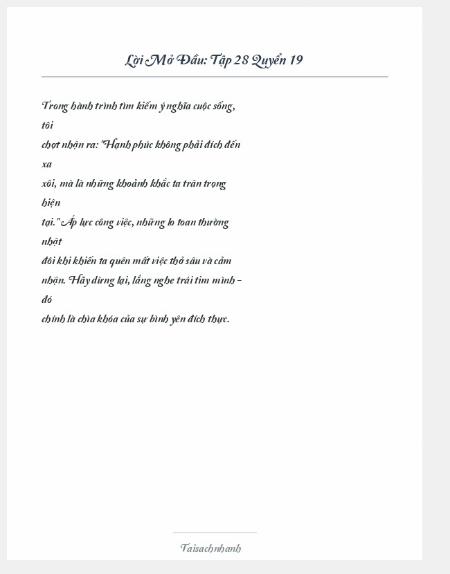 Trích đoạn Tập 28 Quyển 19