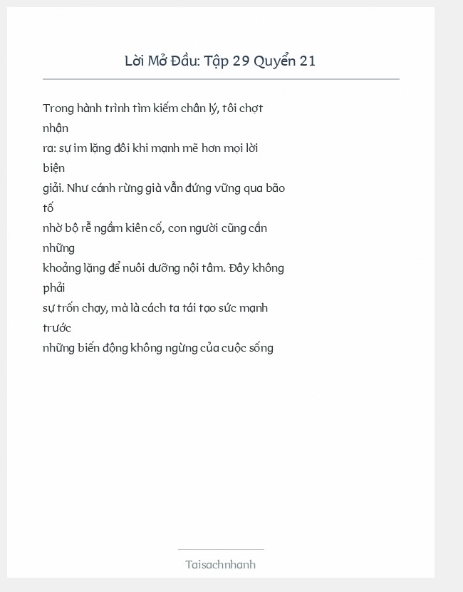 Trích đoạn Tập 29 Quyển 21