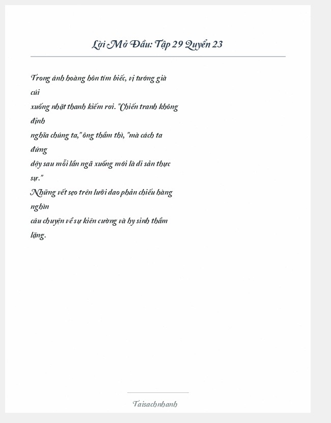 Trích đoạn Tập 29 Quyển 23